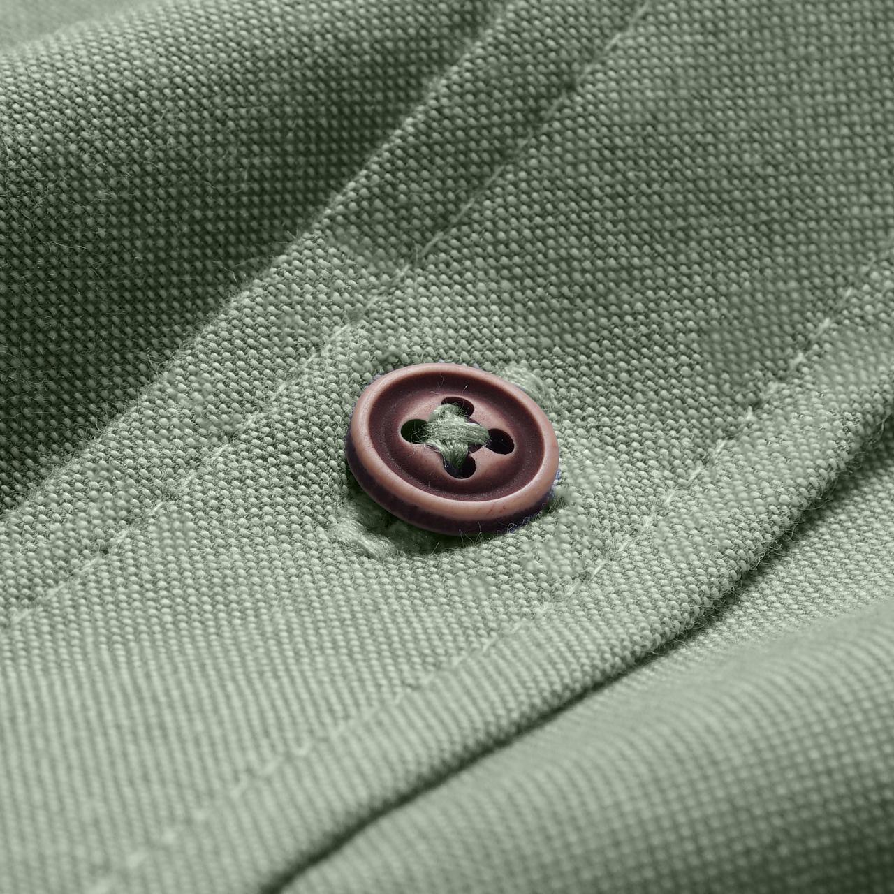 Green Band Collar Oxford Shirt - Image 5