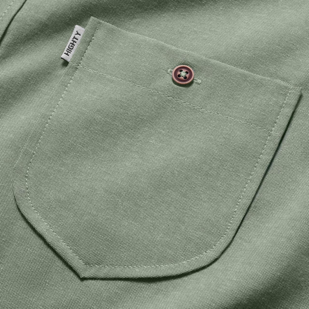 Green Band Collar Oxford Shirt - Image 4