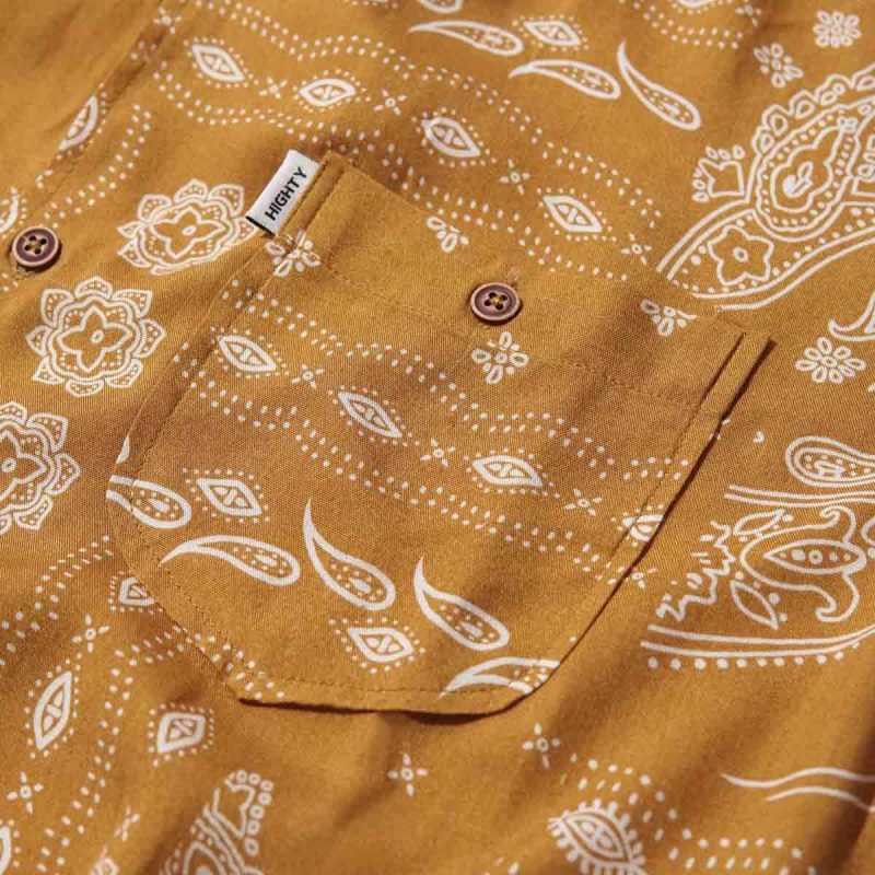 Mustard Paisley Bandana Shirt HIGHTY Menswear