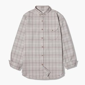 Beige Check Oxford Shirt