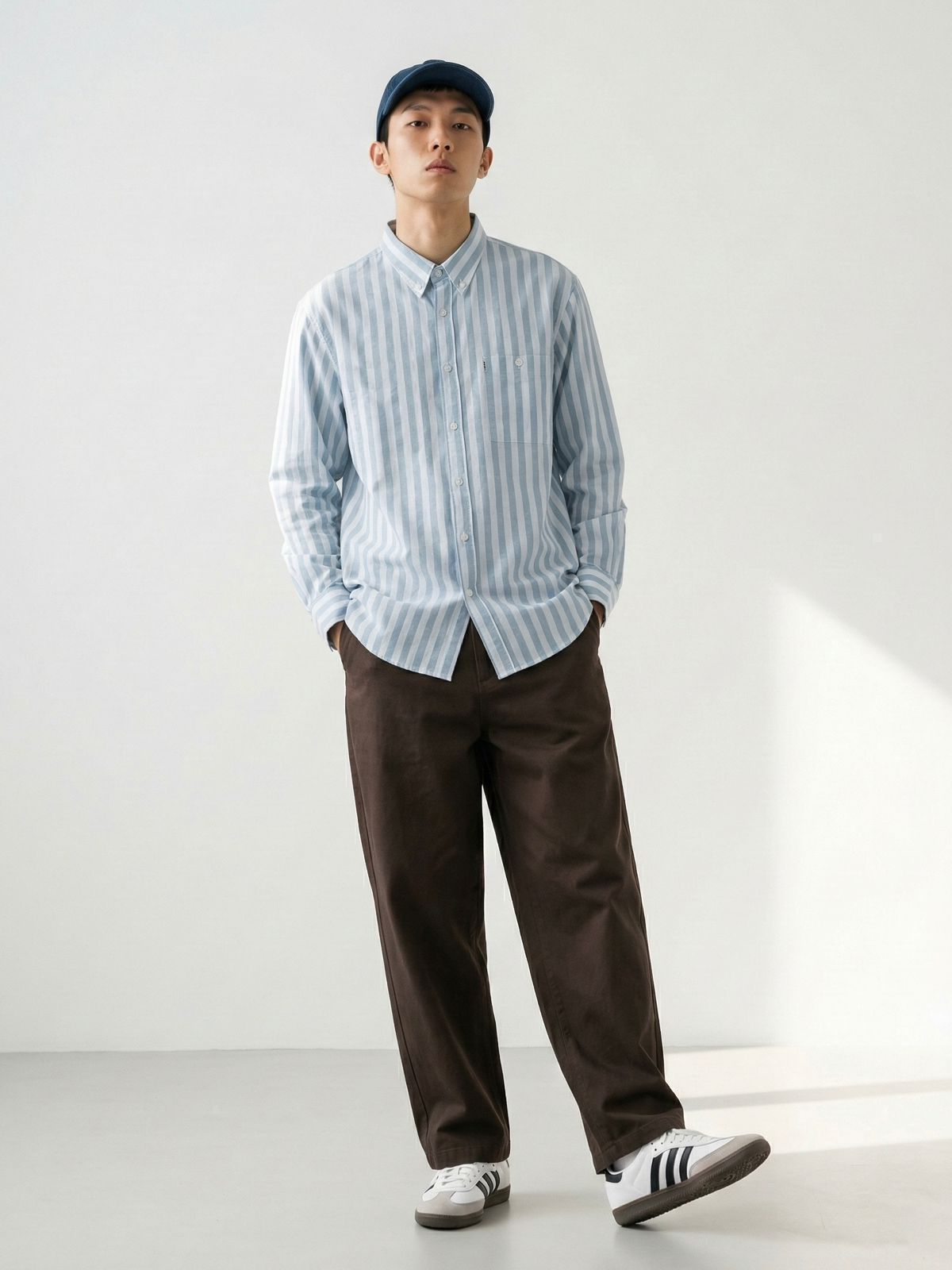 Blue Stripes Long Sleeves Shirt - Image 3