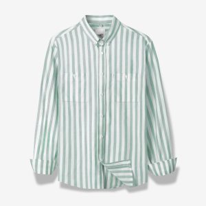Green Stripes Long Sleeves Shirt