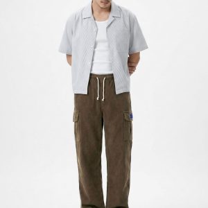 Mocca Corduroy Cargo Pants