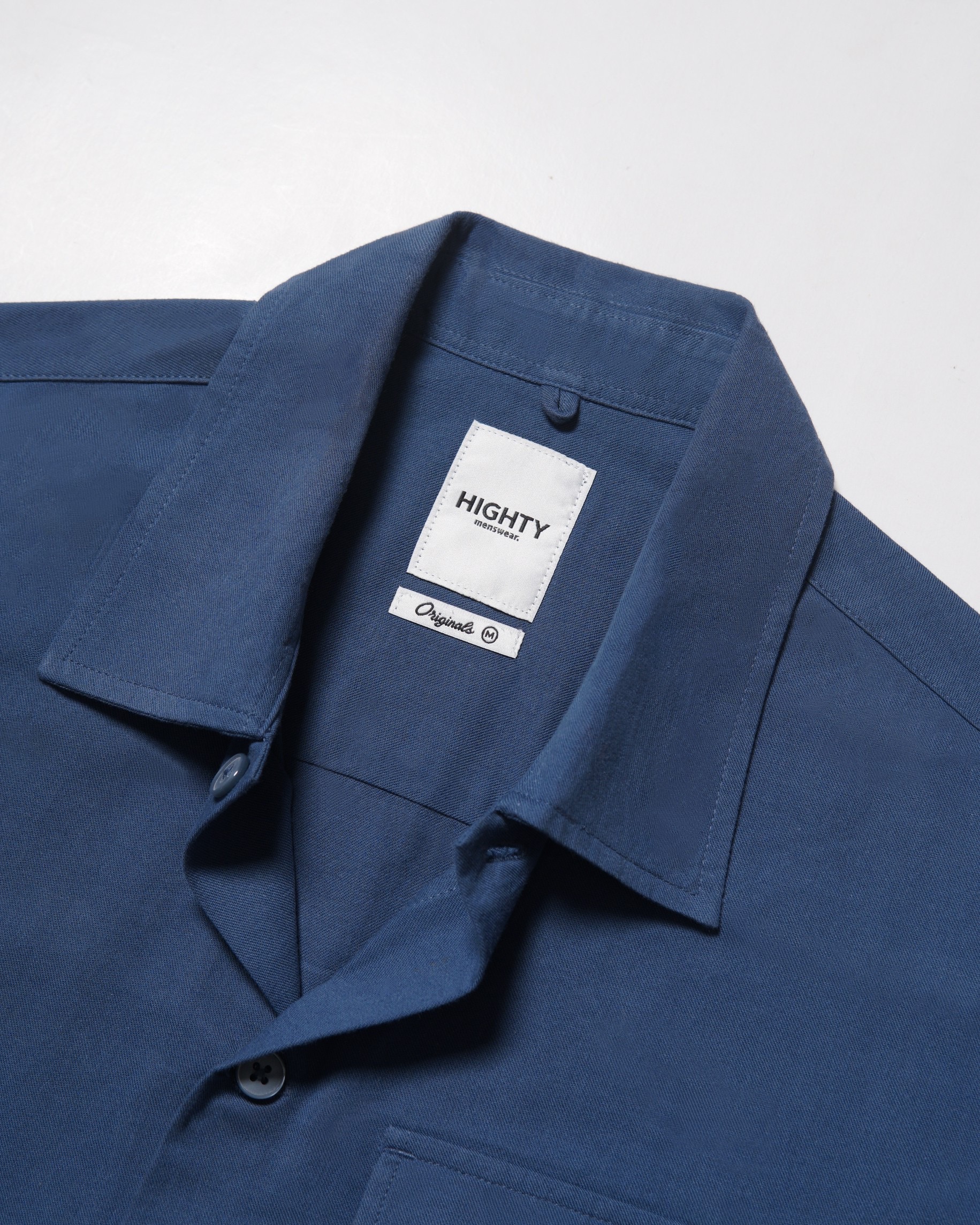Minimal Blue Twill Overshirt - Image 7