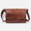 Norton Brown Leather Messenger Bag