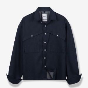 Cooper Navy Denim Oversize Shirt