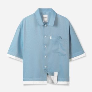 Layer Blue Boxy Shirt