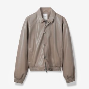 Alder Taupe Leather Jacket