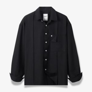 French Black Oversize Shirt