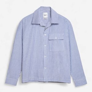 Minimal Navy Stripe Overshirt