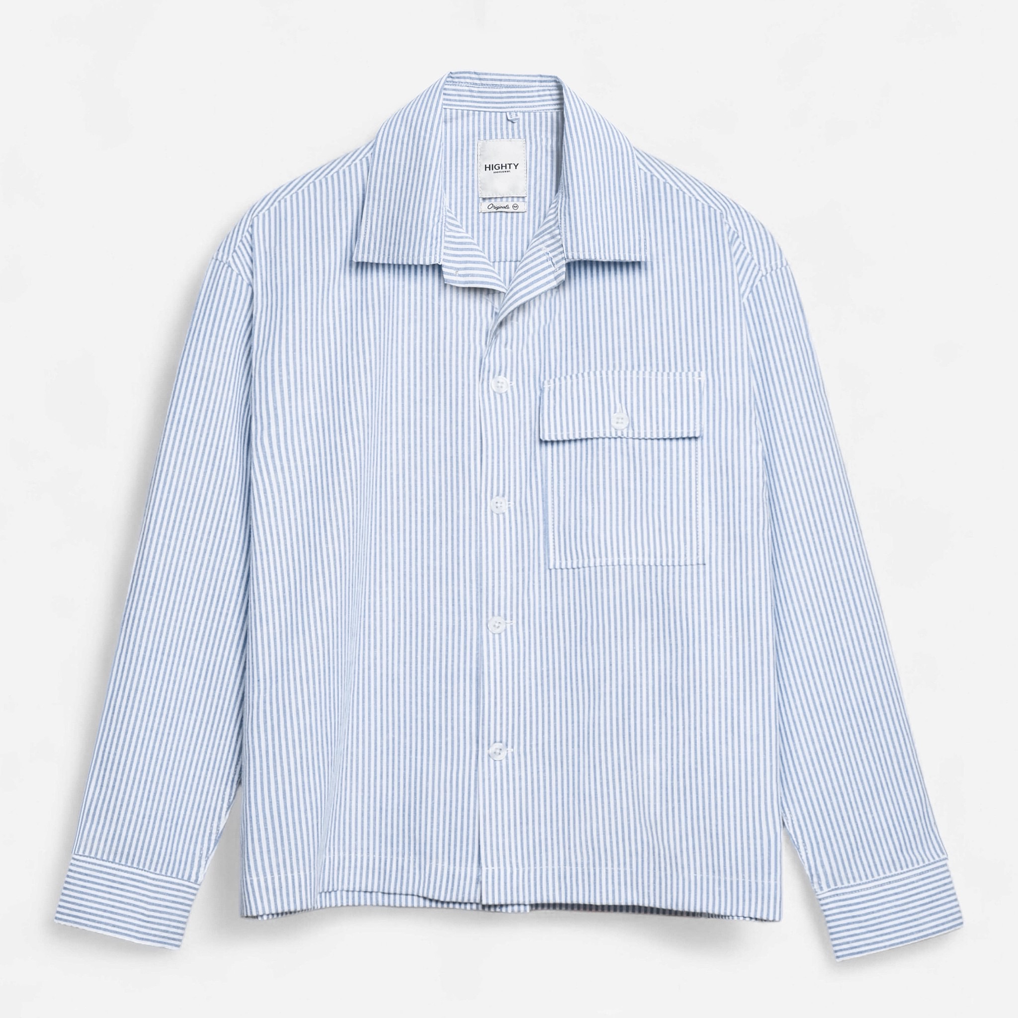 Minimal Blue Stripe Overshirt