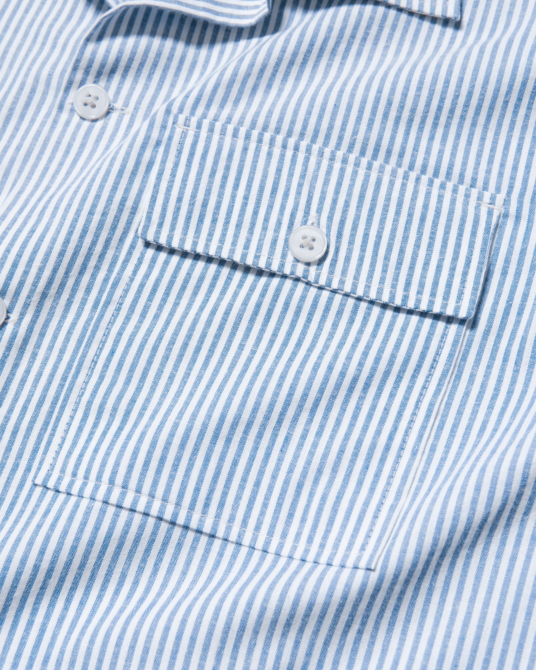 Minimal Blue Stripe Overshirt - Image 3