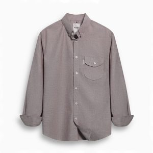 Twotone Brown Oxford Shirt