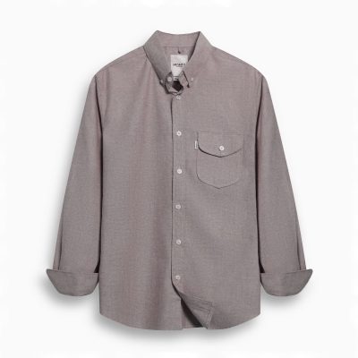 Twotone Brown Oxford Shirt