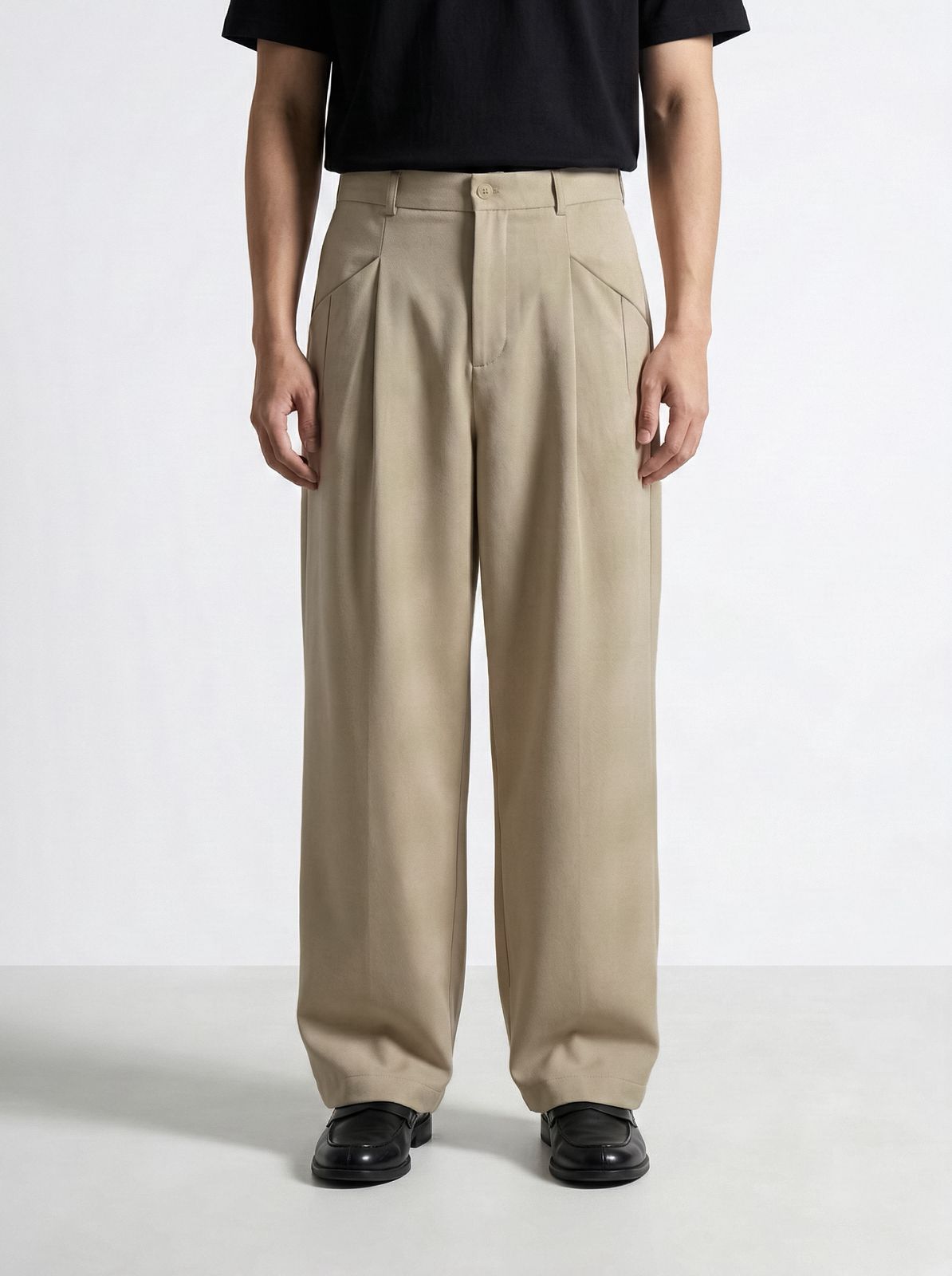 Cannes Khaki Wide Trousers