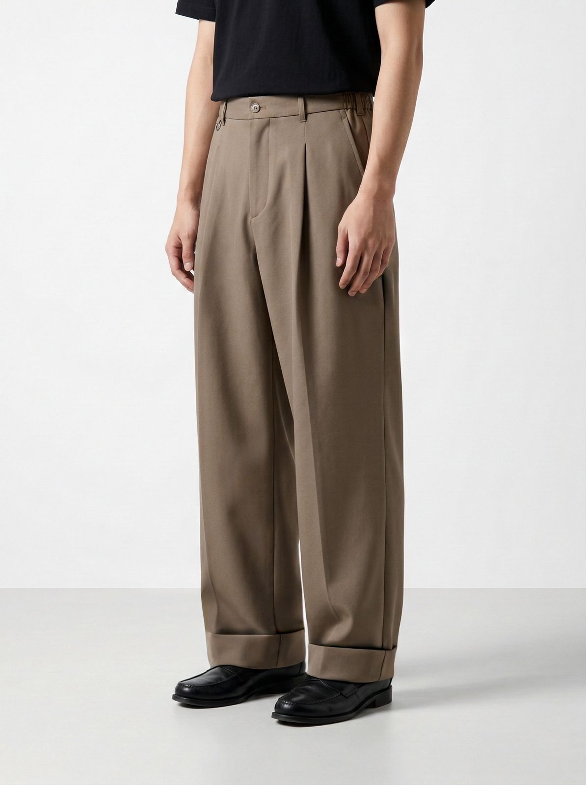 Lyon Brown Wide Trousers - Image 3