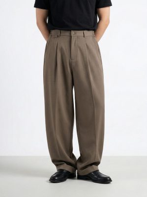 Lyon Brown Wide Trousers