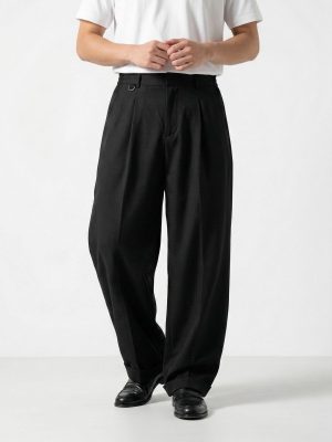 Lyon Black Wide Trousers