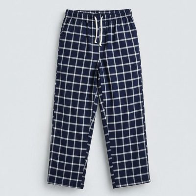 Navy Plaid Flannel Pants