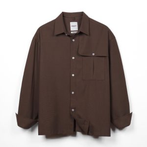 Prince Dark Brown Oversize Shirt