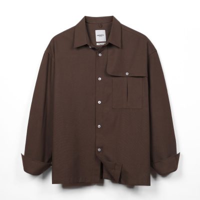 Prince Dark Brown Oversize Shirt