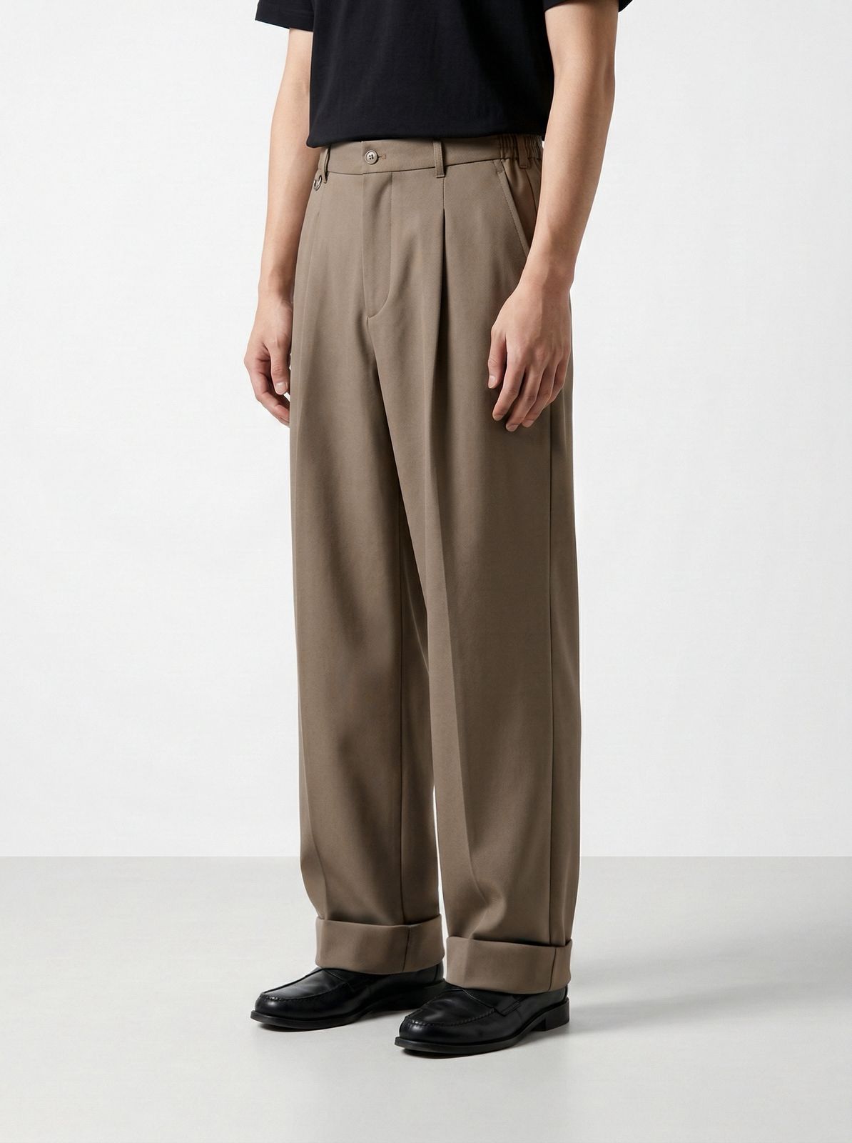 Lyon Brown Wide Trousers - Image 3