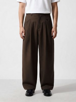 Cannes Dark Brown Wide Trousers