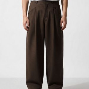 Cannes Dark Brown Wide Trousers