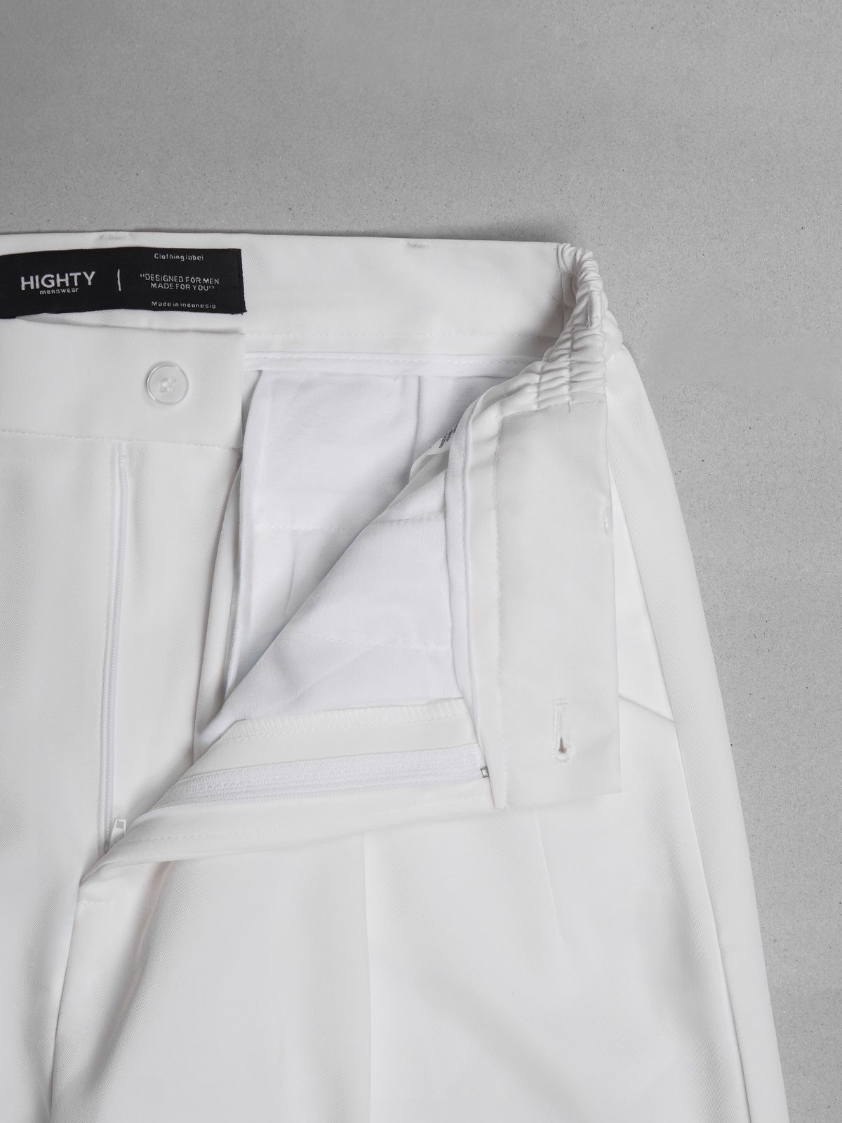 Cannes White Wide Trousers - Image 3