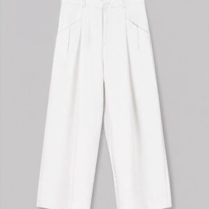 Cannes White Wide Trousers