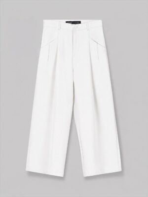 Cannes White Wide Trousers