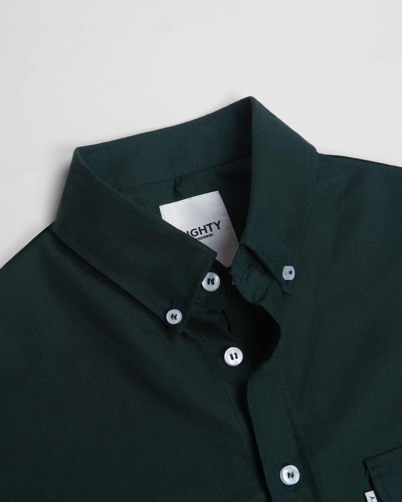 Emerald Plain Oxford Shirt - Image 3