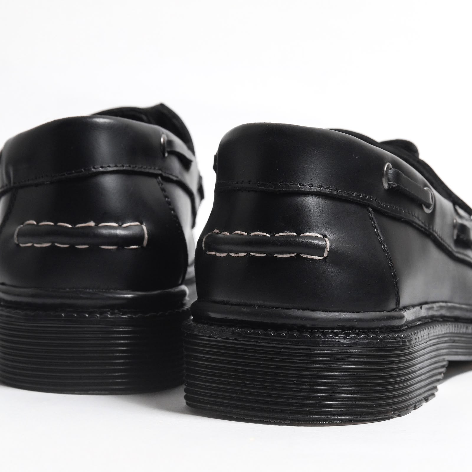 Noah Black Leather Boat Shoe - Image 5