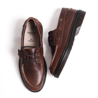 Noah Brown Leather Boat Shoe