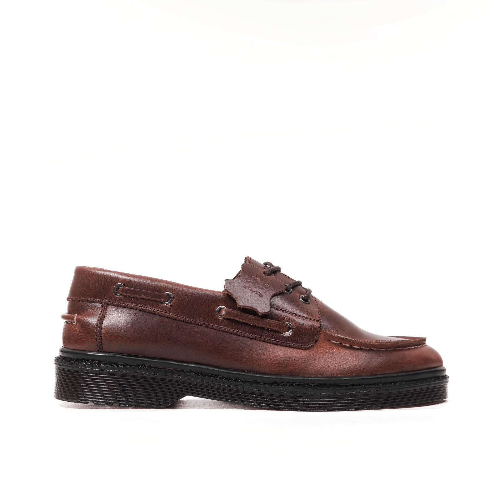 Noah Brown Leather Boat Shoe - Image 3