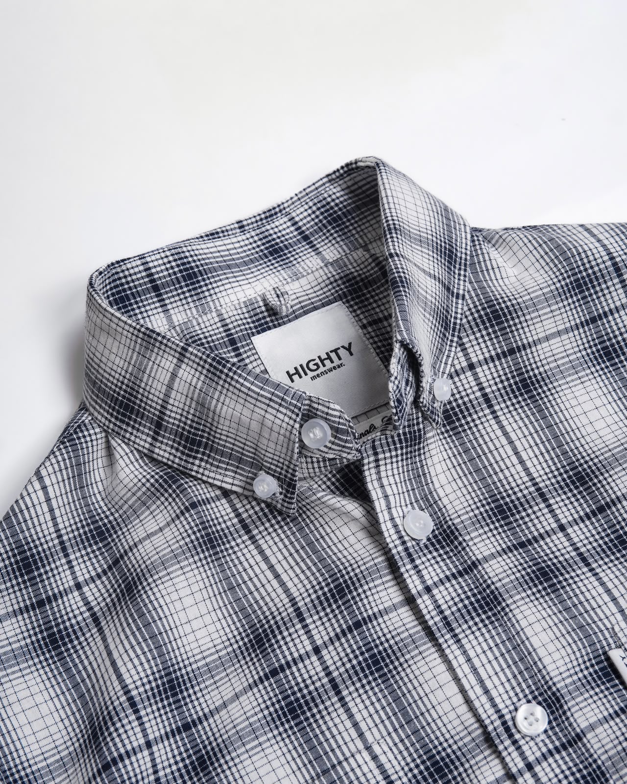 Settle Navy Plaid Shirt - Image 3