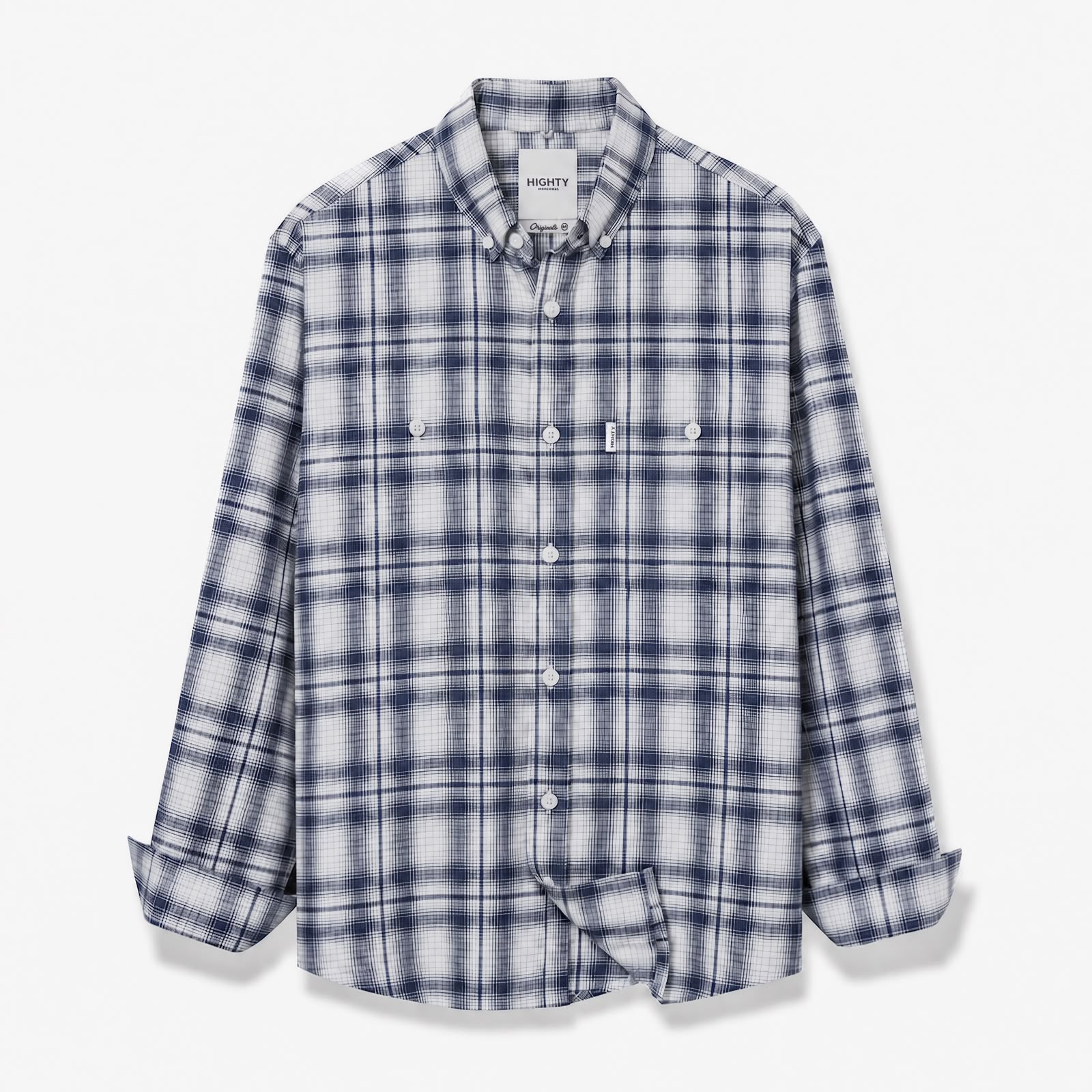 Settle Navy Plaid Shirt