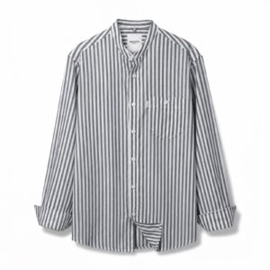 Ted Black Mandarin Stripe Shirt