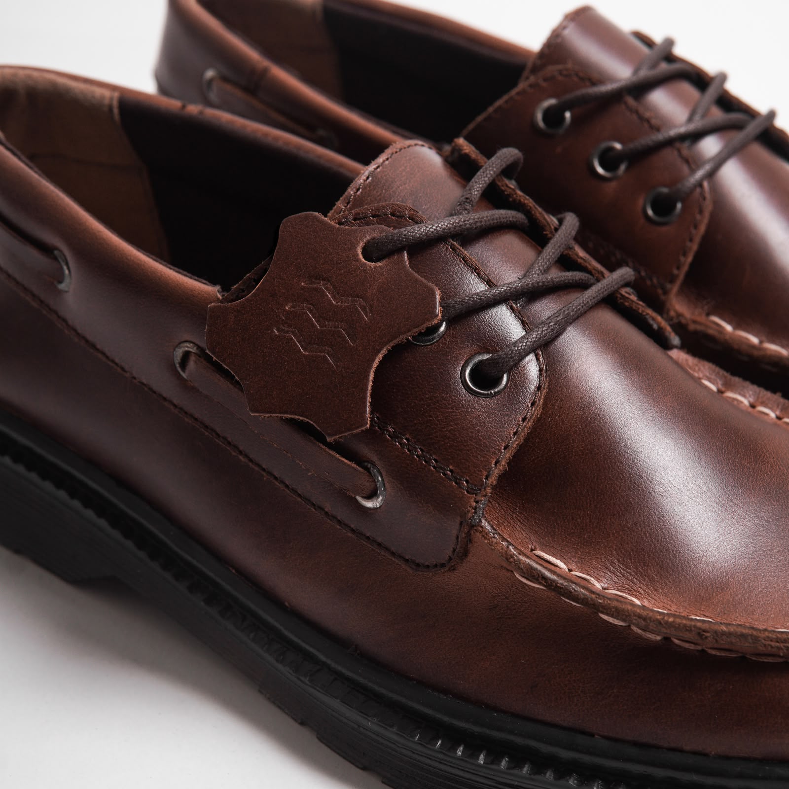 Noah Brown Leather Boat Shoe - Image 4