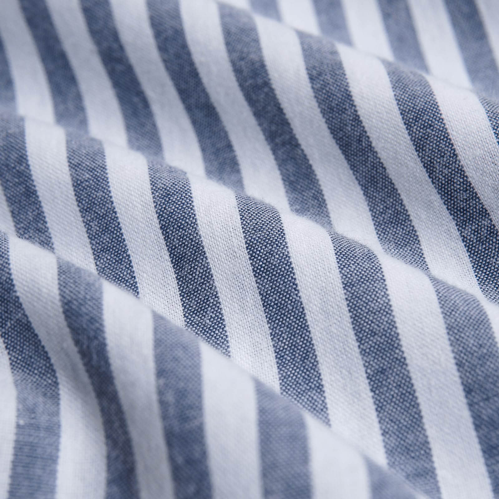 Ted Navy Mandarin Stripe Shirt - Image 5