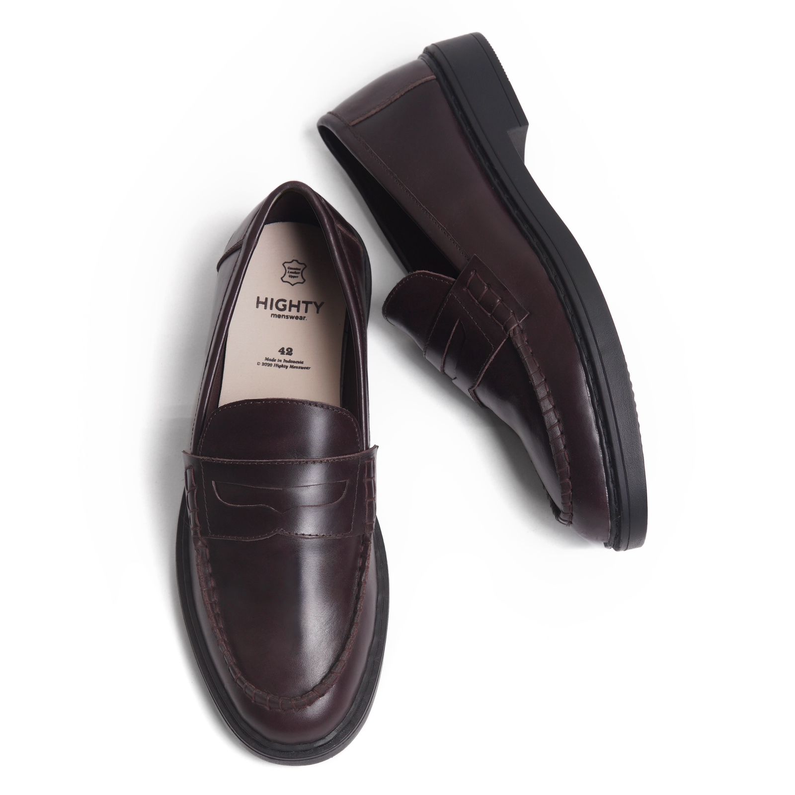 Penny Oxblood Leather Loafers