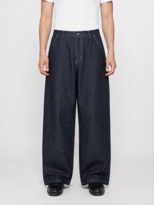 Raffel Deep Blue Raw Wide Jeans