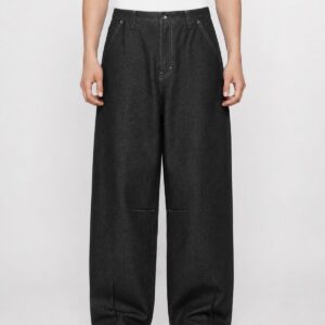 Raffel Black Raw Wide Jeans