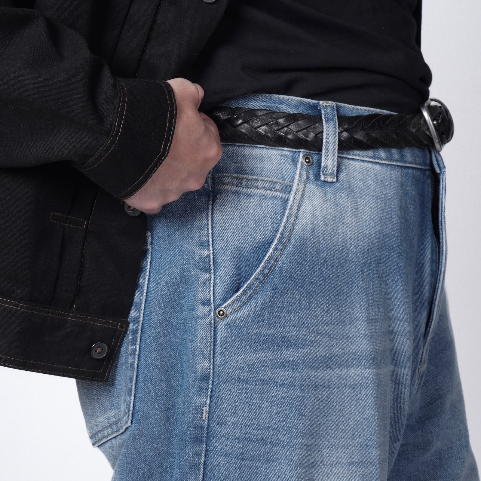 Raffel Blue Washed Wide Jeans - Image 4
